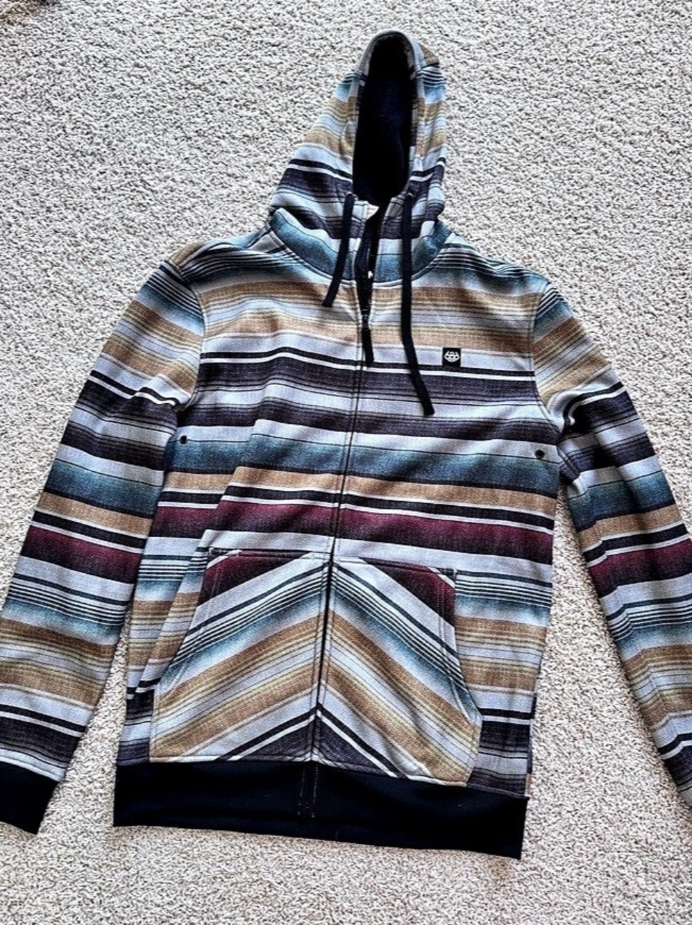 686 Smarty Jacket Striped Jacket in Multicolor Size Medium Like New